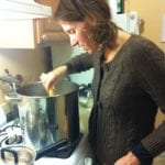 Michele stirring herbs Michele stirring herbs